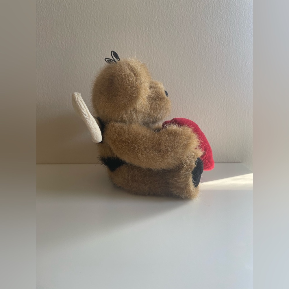 Boyds Bears Brown Plush Teddy Holding Red 'Bee Mine' Heart - Picture 4 of 10